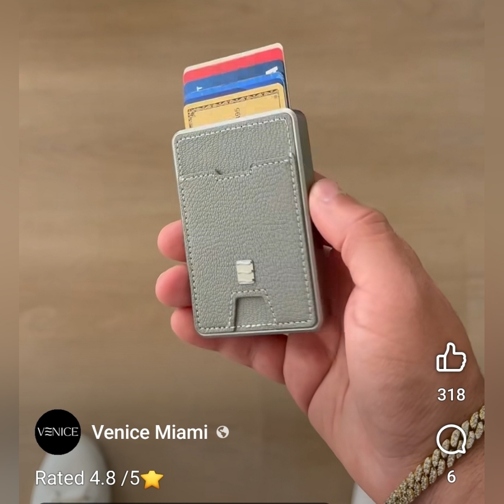 Gray Card Holder